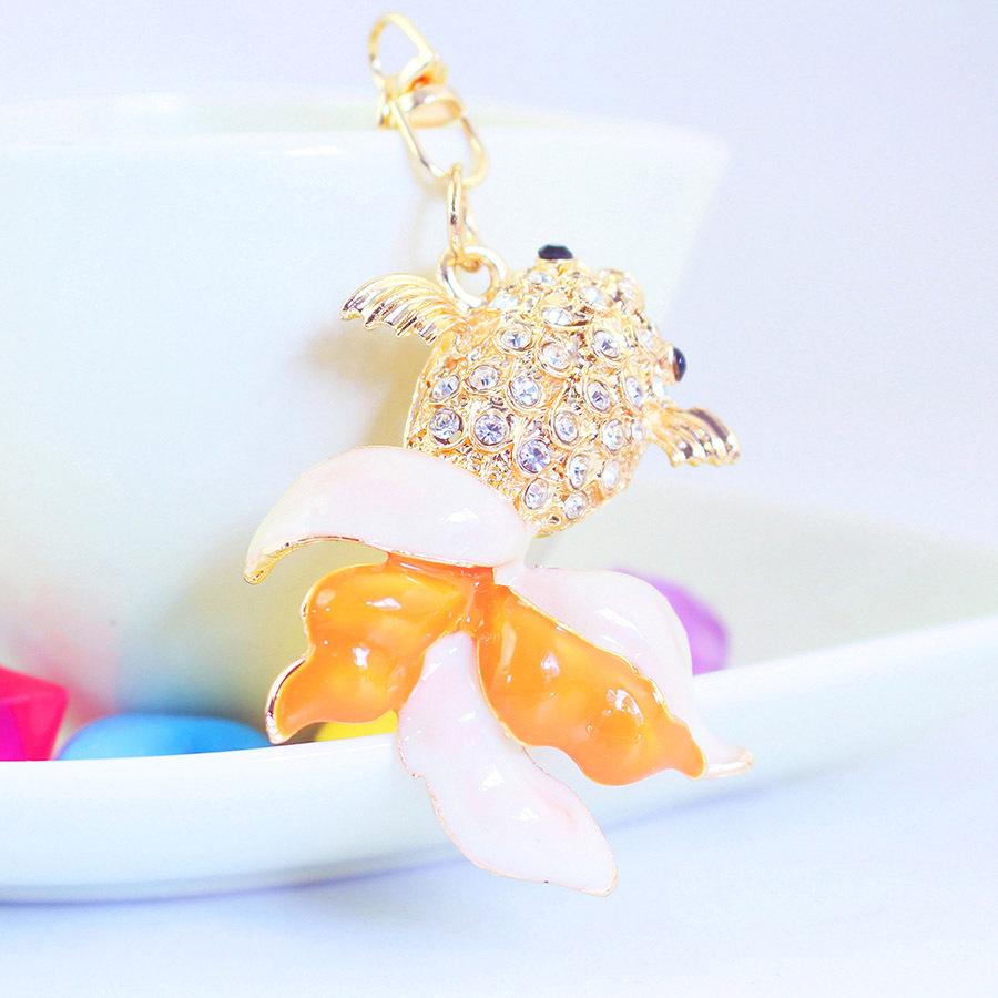 Брелок с капающим маслом в виде золотой рыбки: Металлическая подвеска в виде морского животного, подарок-украшение в виде карпа