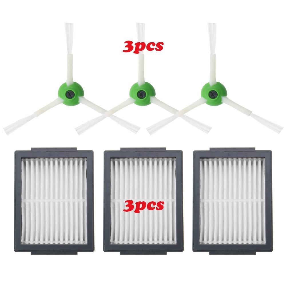 Hepa-фильтр + боковая щетка + валик щетки для iRobot Roomba i7 E5 E6 Series, запасные части для робота-пылесоса