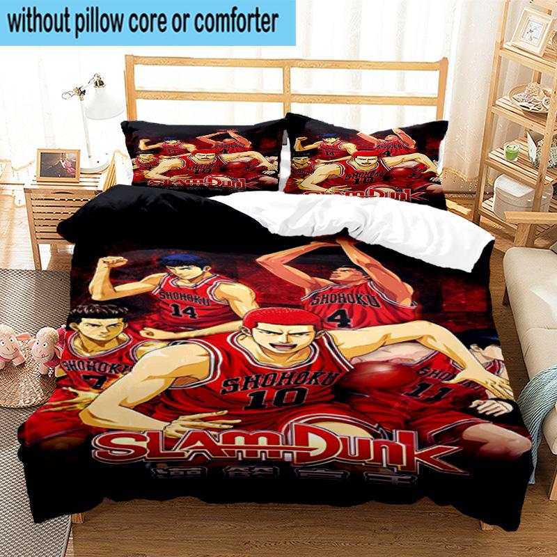 3PCS Slam Basketball Heroes 3pcs Bedding,Including 3PCS Duvet Cover And 2pcs Pillowcases Perfect for Christmas,Ideal for Bedroom, Dormitory