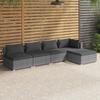 Day and Night - Day and Night 5-piece Garden Furniture Set and Gray Synthetic Rattan Cushions