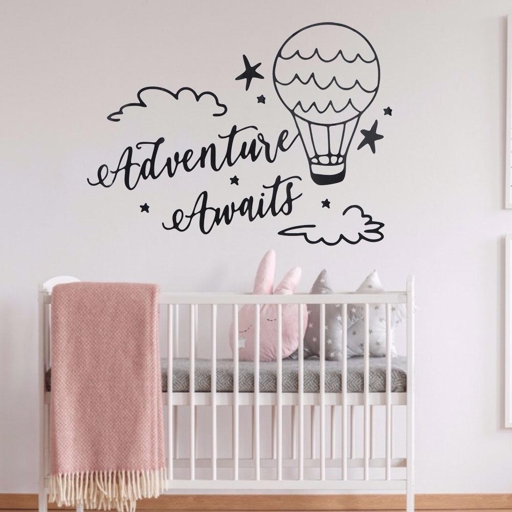 Cute Cartoon Clouds and Balloon Wall Sticker Removable Wall Paper Living Room Home Decoration