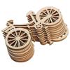 10pcs Wooden Bicycle Bike Cutout Veneers Slices DIY Crafting Ornament Theme Wedd