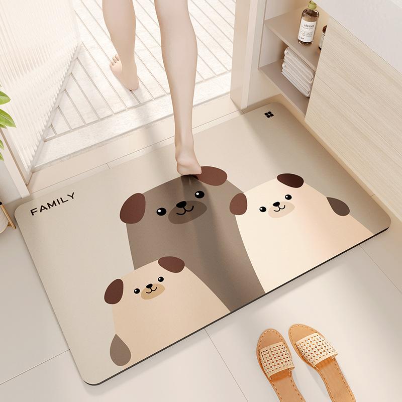 Нескользящий ковер для ванной и туалета, впитывающий напольный коврик для ванной комнаты, мягкий коврик из диатомовой грязи для ванной комнаты