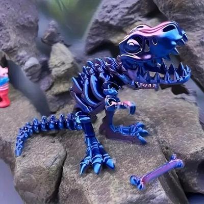 3D-печатная игрушка-непоседа, вращающийся шарнирный скелет тираннозавра рекса, модель динозавра, подарок для детей на дни рождения