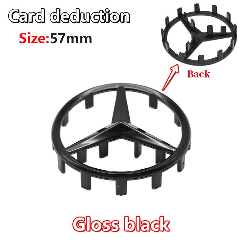 CRX1 52mm 57mm Pins Sticker Car Steering Wheel Emblem Badge For Mercedes Benz C E S Class CLA CLS W212 W205 W204 Styling Accessories