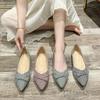 Женские туфли на плоской подошве 2022 года, весна-лето, повседневные туфли с острым носком, элегантные удобные туфли-лодочки на мягкой подошве