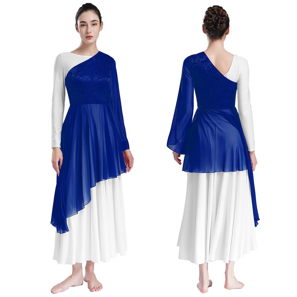 Женская литургическая хвалебная танцевальная туника на одно плечо асимметричная накладка на тунику для танцев