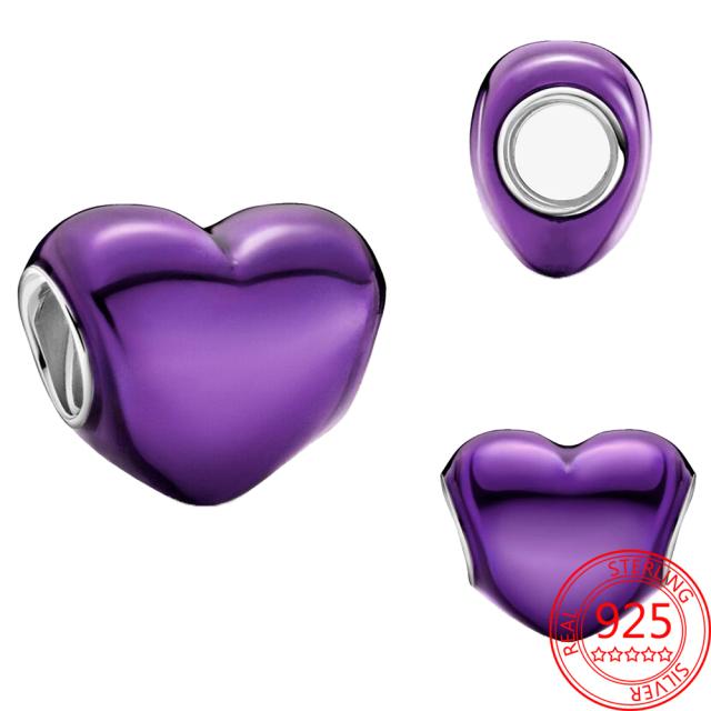 Новый брелок-ключ в виде божьей коровки и сердца, подходит для оригинального модного браслета из стерлингового серебра S925, брелок-подвеска для девочки, подарок