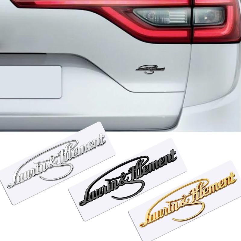 JBIW9 Metal 3D Badge L&K Logo Car Rear Trunk Body Sticker Emblem For Skoda Octavia Superb Kamiq Karoq Kodiaq Rapid Laurin & Klement