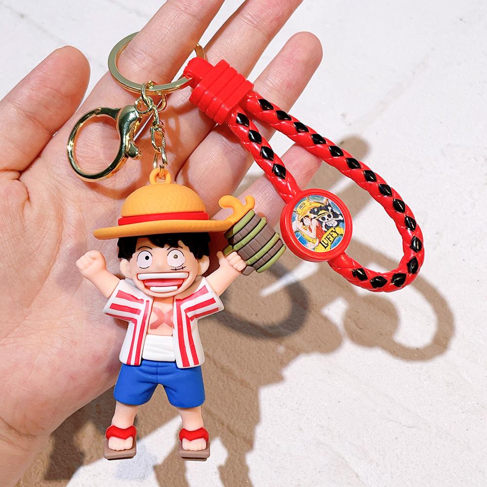50Styles ONE PIECE Themed Keychain Cute Luffy, Roronoa Zoro, Silicone Toy Doll Key Chain Backpack Decor Small Gifts for Friend