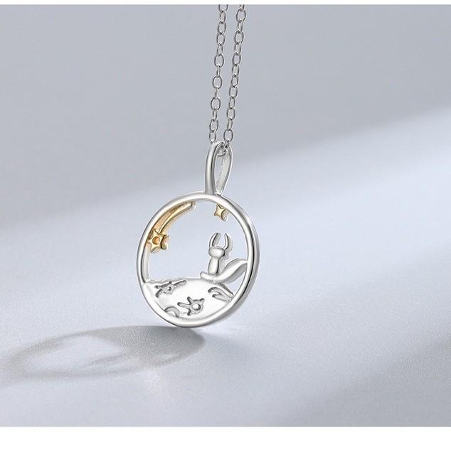 Набор браслетов для пар, подвеска «Принц, маленькая лисичка», титановая сталь, глянцевая веревка, браслет-подвеска на День святого Валентина, юбилей, ювелирное изделие, подарок