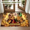 Crystal Velvet Square Rug Custom NameOne Piece Pattern Non Slip Home Floor Decor Rug