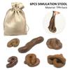Realistic Poop TPR With Bag 6pcs/Set Gag Joke Pranks
