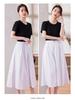 Women's Pure Cotton Floral A-Line Skirt with Elastic Waist - Stylish Summer Meat-Covering Design