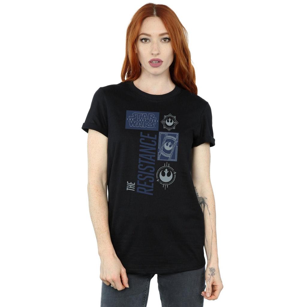 Star Wars Womens/Ladies The Last Jedi The Resistance Cotton Boyfriend T-Shirt