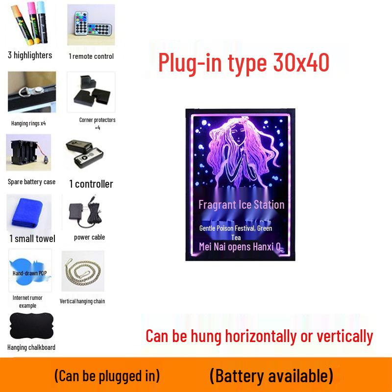 Светодиодная меловая доска - Светящаяся рекламная доска-меню