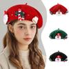 1Pc Christmas Hat Beret Headwear Xmas Wool New Year Dress Up