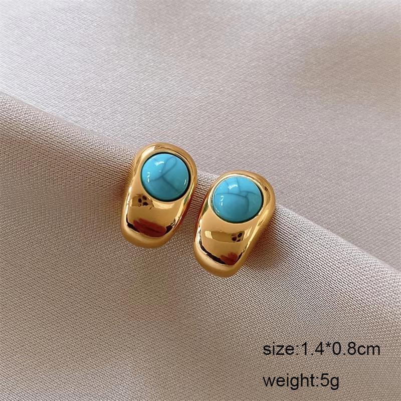 New Blue Color Geometric Earrings for Women Bohemian Flower Butterfly Pendants Female Dangle Earrings 2024 Aretes De Mujer