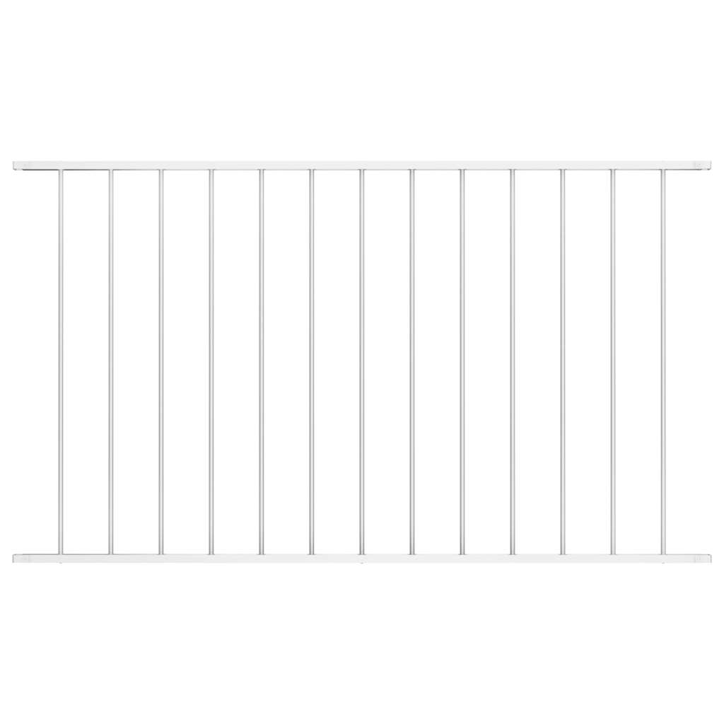 Woerden Fence Panel Powder Coated Steel 1.7 x 0.75 m White