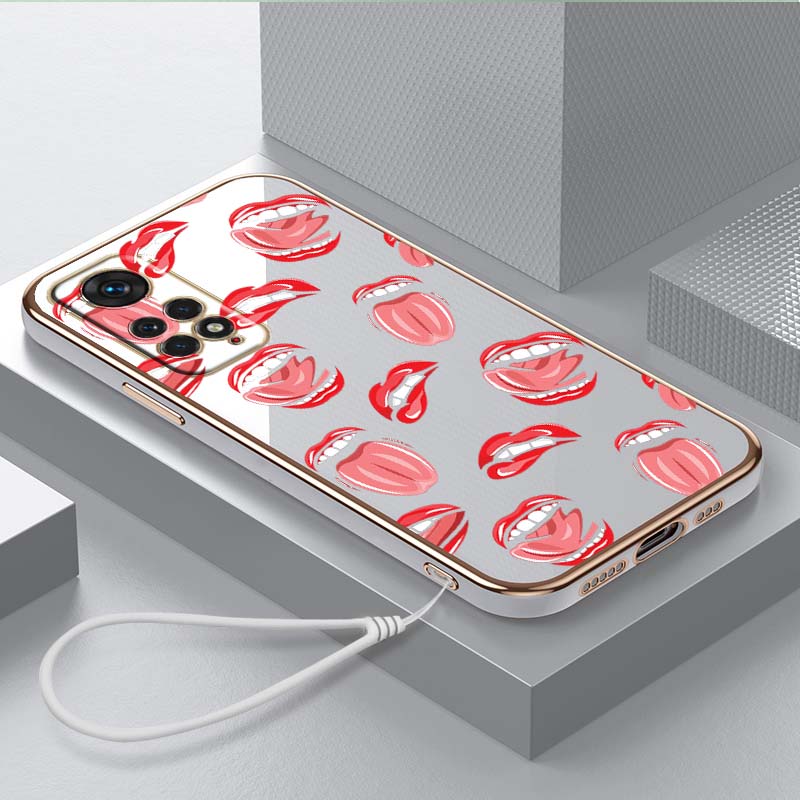 Роскошный чехол для телефона из ТПУ с ремешком для Xiaomi Poco F1 F3 F4 F5 M3 M4 M5 X3 X4 X5 PRO 11 Lite 11T 12T 13T чехлы A37 Косметическая помада для макияжа