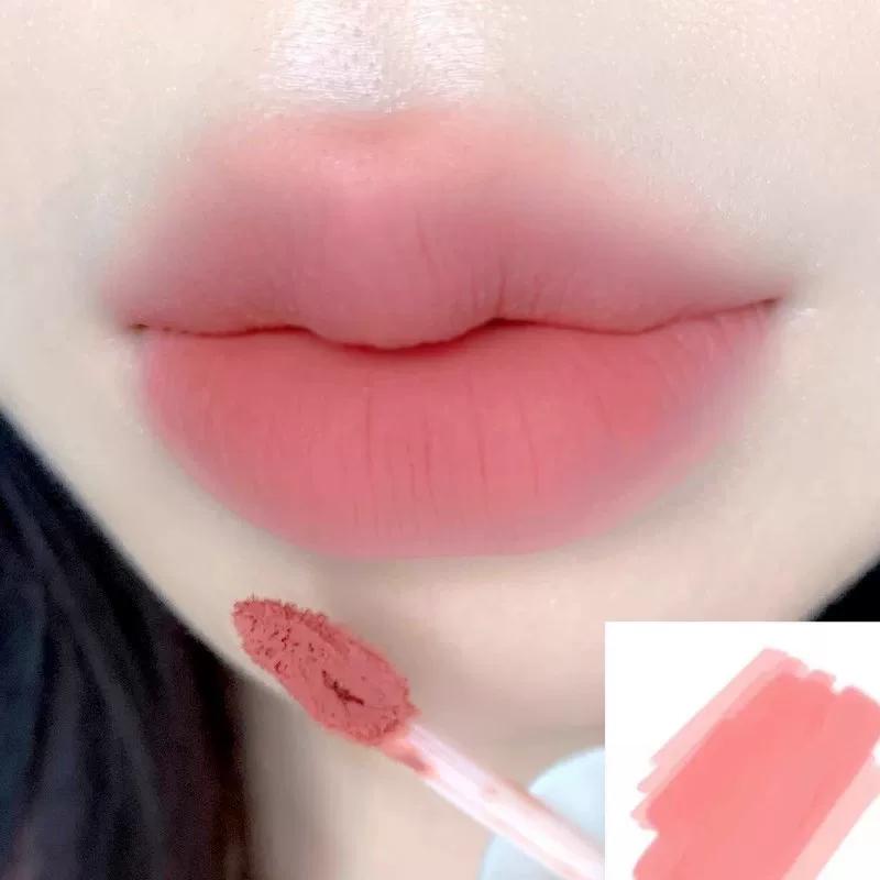 Pure Desire Cold Boiled Water Peach Color! Fake Plain Face Tender Lip Mud Matte Velvet Waterproof Colorfast White Lipstick
