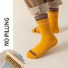5 пар весенних носков средней длины с двойным воротником для мальчиков, модные спортивные носки с высокой посадкой для девочек, осенняя одежда для детей, теплая