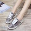 Fashion Rhinestone Women's Shoes With Crystals Color Leather Diamond Ladies Footwear Walking High Quality Korean Designer Luxury New In
