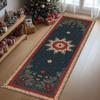 Vintage Santa Claus Christmas Gift Border graphics Runner Rug,Corridor,Entryway,Kitchen,Non Slip Runner Rug,Christmas Home decor