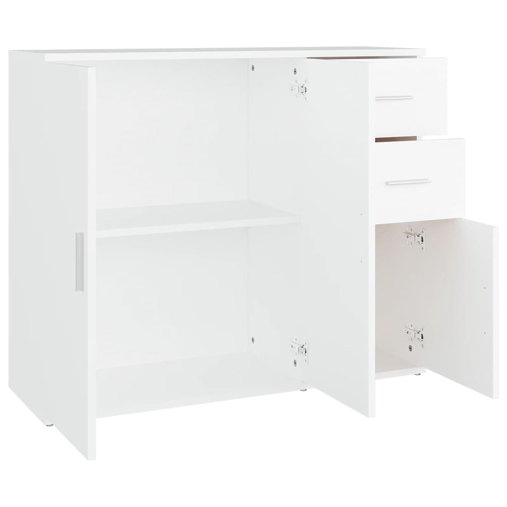 Vidaxl Szafka, Biała, 91X29,5X75 Cm, Materiał Drewnopochodny