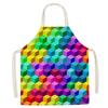 Цветной геометрический узор из хлопка и льна для мужчин и женщин кухонный фартук водонепроницаемый кухонный фартук для дома