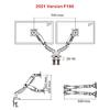 Настольный NB F160 + FP-2 с газовой пружиной, двойной кронштейн для держателя монитора 17–27 дюймов + поддержка ноутбука 10–17 дюймов, пневматическое прессовое крепление, подставка, нагрузка 2–9 кг