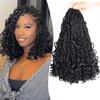 8 упаковок Goddess Box Braids Крючком Синтетические 10 дюймов Бохо Крючком Коробчатые Косы С Завитыми Концами Наращивание Волос Коробчатые Косы