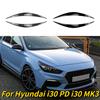 Для Hyundai i30 PD i30 MK3 1.4GDI 1.4TGDI 2017-2 шт. ABS глянцевая фара Evil, фара для бровей, век, 3D отделка