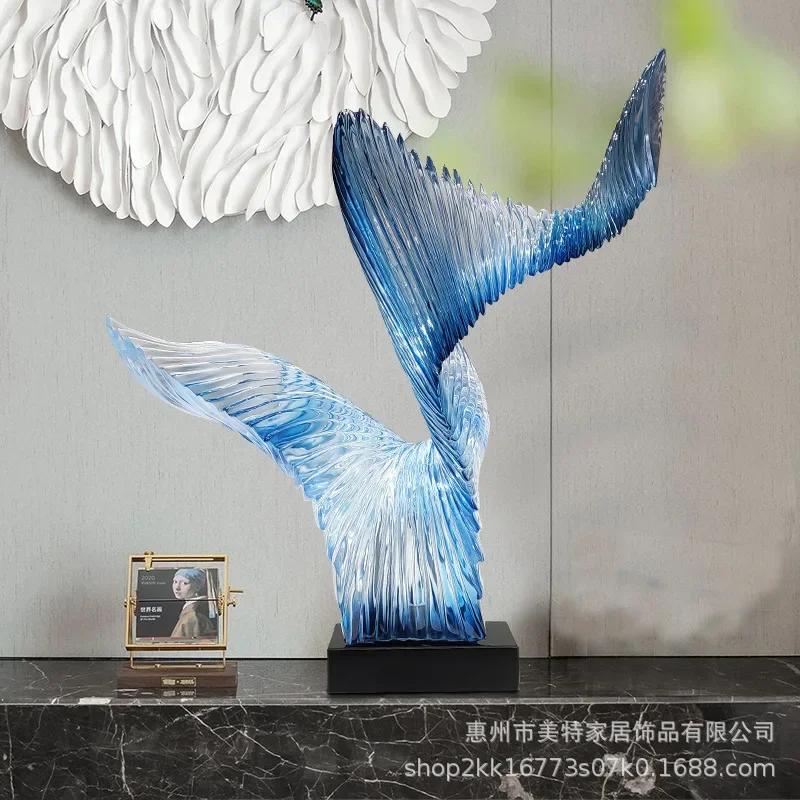 Modern Transparent Resin Sculptures Simple Home Decor Hotel Lobby Living Room Porch Statues Abstract Creative Decorative Artwork