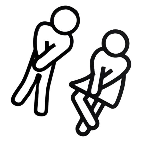 2 шт. Напечатанные на 3D принтере таблички для ванной комнаты, Дверь туалета, Мужской, Женский знак, Бизнес, Ресторан, Офис, Отель, Туалет, Настенная табличка для идентификации пола