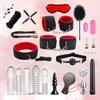 23Pcs Bed Restraints Kit Bondage Bundle Blindfold Handcuffs Whip BDSM Toy Nipple Clip Exotic Sex SM Toys Bundle Body Toy