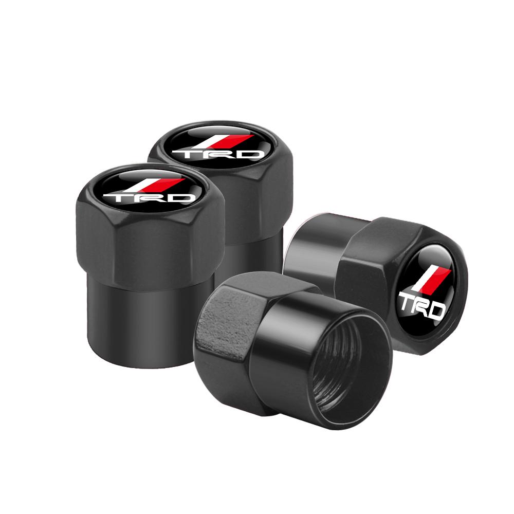 LEKR1 3D Car Tire Valve Stem Caps Car Wheel Tyre Air Valve Dust Caps For Toyota Chr Rav4 Yaris Camry Highlander Auris Prius TRD Land