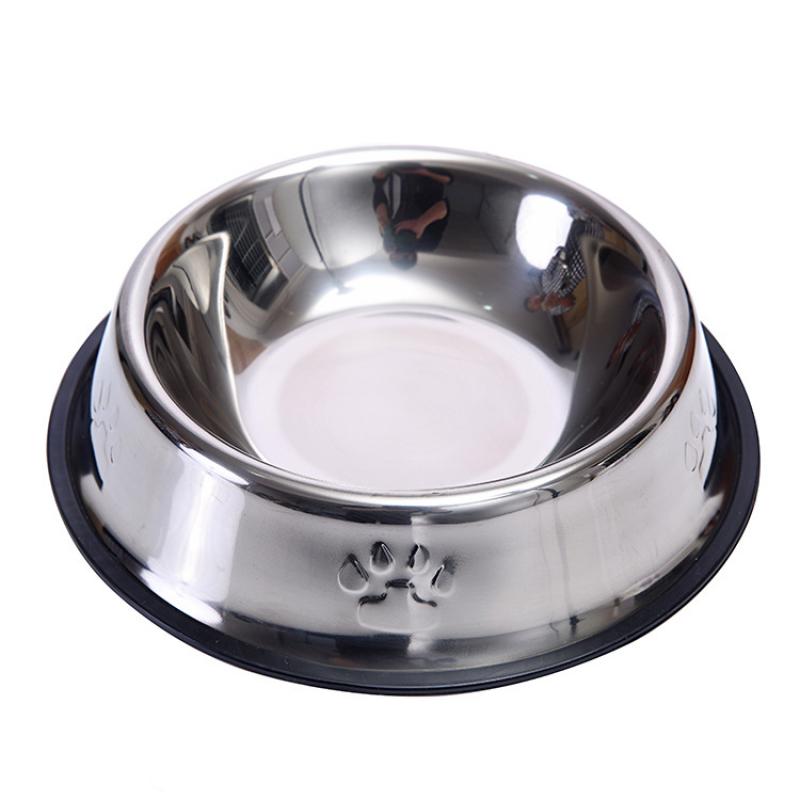 Classic Stainless Steel Dog Bowl Anti-Gulping Slow Feeder Safe Washable Pet Food Water Bowl Small Medium Large Dog Slow Eating