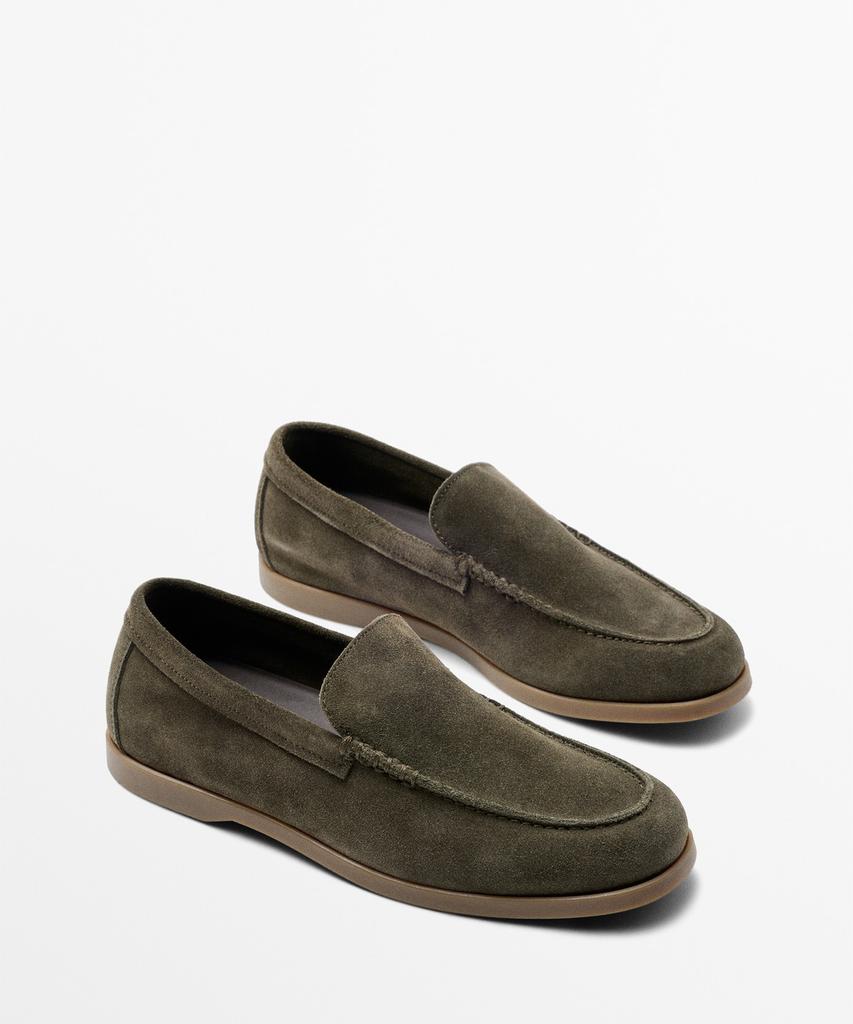 Massimo Dutti Soft Split Suede Leather Loafers