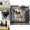Removable Halloween Diy Wall Stickers With Fire Retardant Pvc Pumpkin Witch Decal