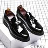 Fashion Italy Luxury Brand Loafers Men Shoes Tassel Men Designer Shoes British Style Lacquered Leather Shoes Thick Bottom Wedding Shoes