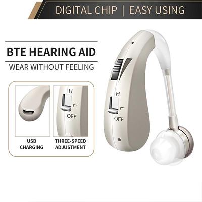 Слуховой аппарат Цифровой мини-усилитель звука Слуховые аппараты для глухоты Аккумуляторные беспроводные наушники Невидимые уши Инструменты для регулировки первой помощи