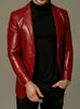 Slim Fit Real Soft Lambskin Men's Red Leather Blazer Coat Jacket Fashion Stylish