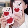 Cute Silicone Case for Infinix Note 30 Pro Xiaomi Redmi Note 12 11 iPhone 15 14 Samsung A54 A34 Funda Painted Cartoon Red Heart Cover Soft TPU Bumper