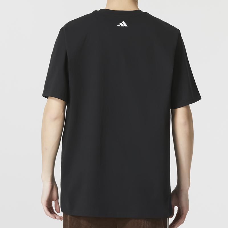 adidas Футболка с графическим принтом Lil Stripe Basketball, черная, мужская, уличная IC1867