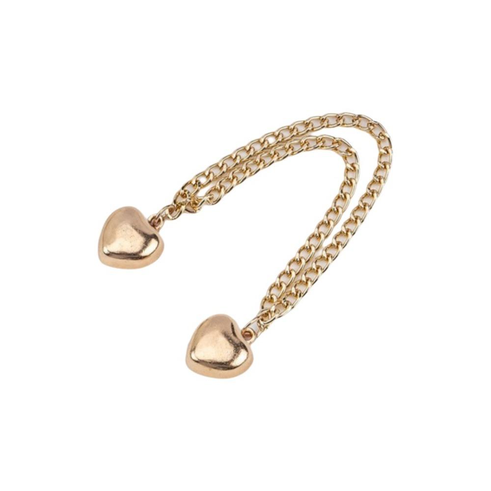 10PCS Detachable Magnetic Clothing Clip Heart-shaped Nail Free Chain Magnetic Buckle Multi-Function Metal