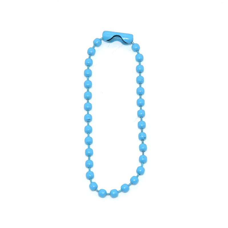 2.4mm Colorful Bead Chain for DIY Jewelry – Painted Iron Wave Chain with Buckle Pendant Connector