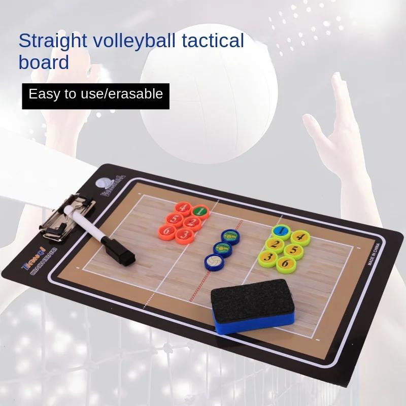 Volleyball Tactical Board Portable Foldable Volleyball Training Competition Coaching Clipboard Magnetic Writable Strategy Board