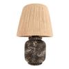 Durable Seramik Abajur Siyah Krem