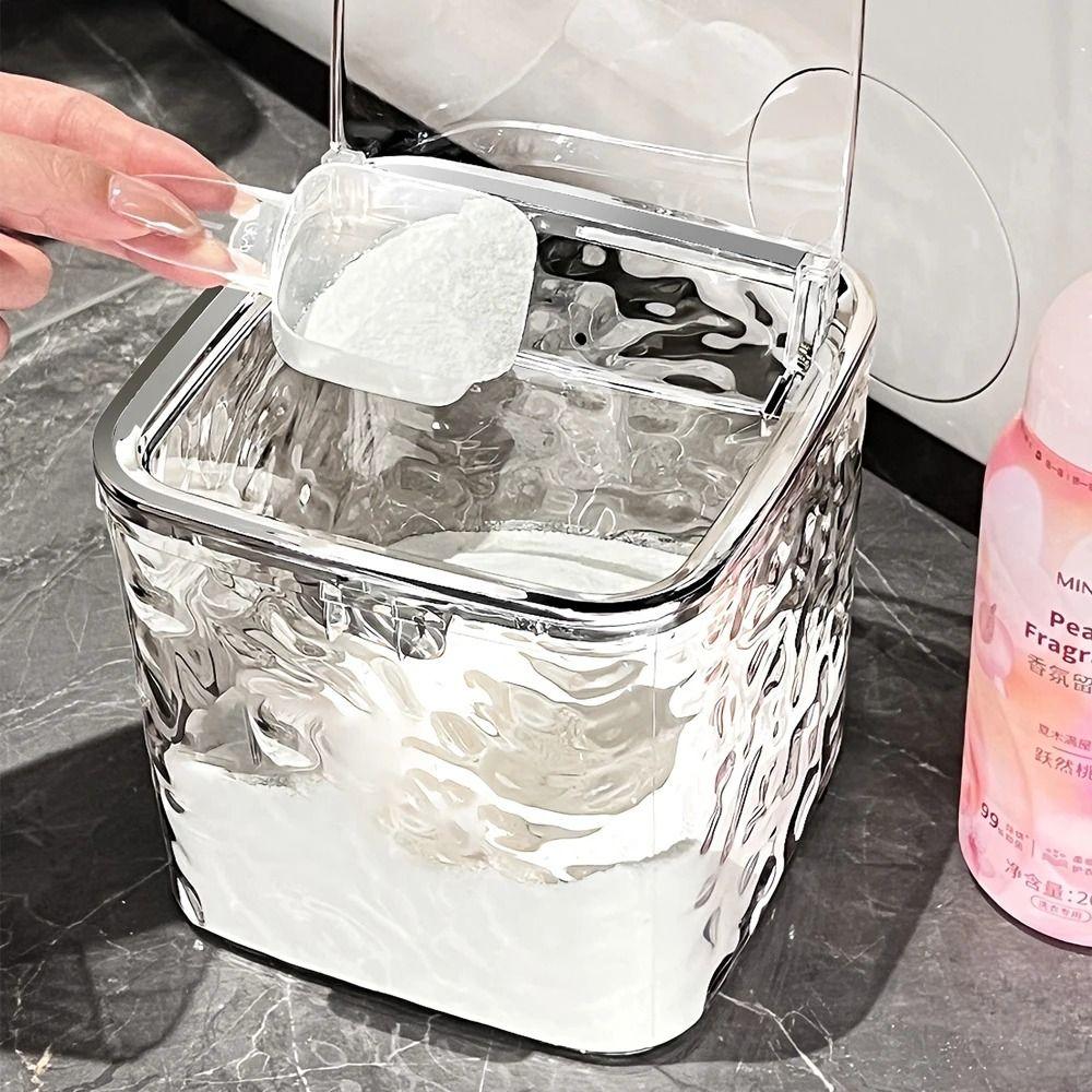Thicken Clear Storage Box Household Desktop Trash Can New Laundry Pods Container